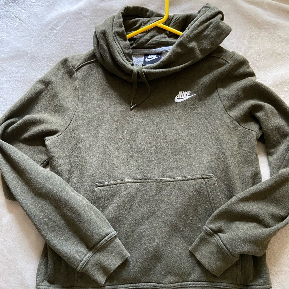 Olive green Nike hoodie